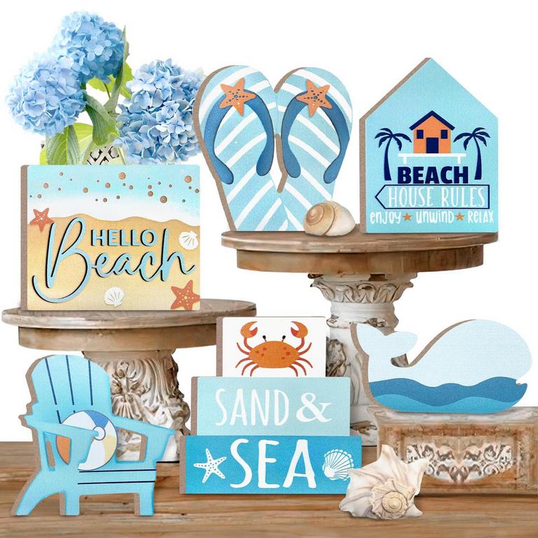 SUMMER TIERED TRAY DECOR