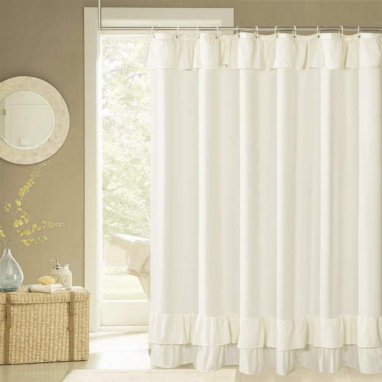 YOSTEV RUFFLE SHOWER CURTAIN