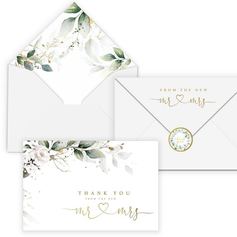 100 WEDDING THANK YOU CARDS