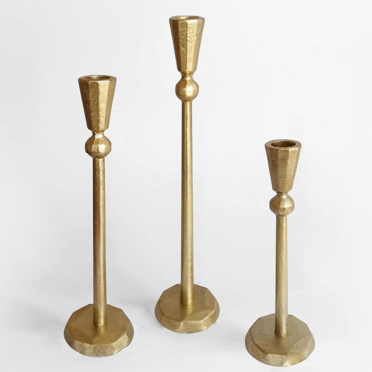 GOLD CANDLE HOLDER SET