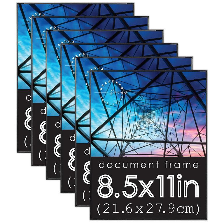 6PK STANDARD GOODS 8.5X11IN FRAMES