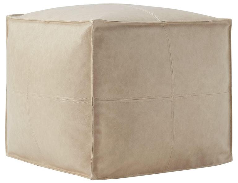 ORNAVO FAUX LEATHER OTTOMAN