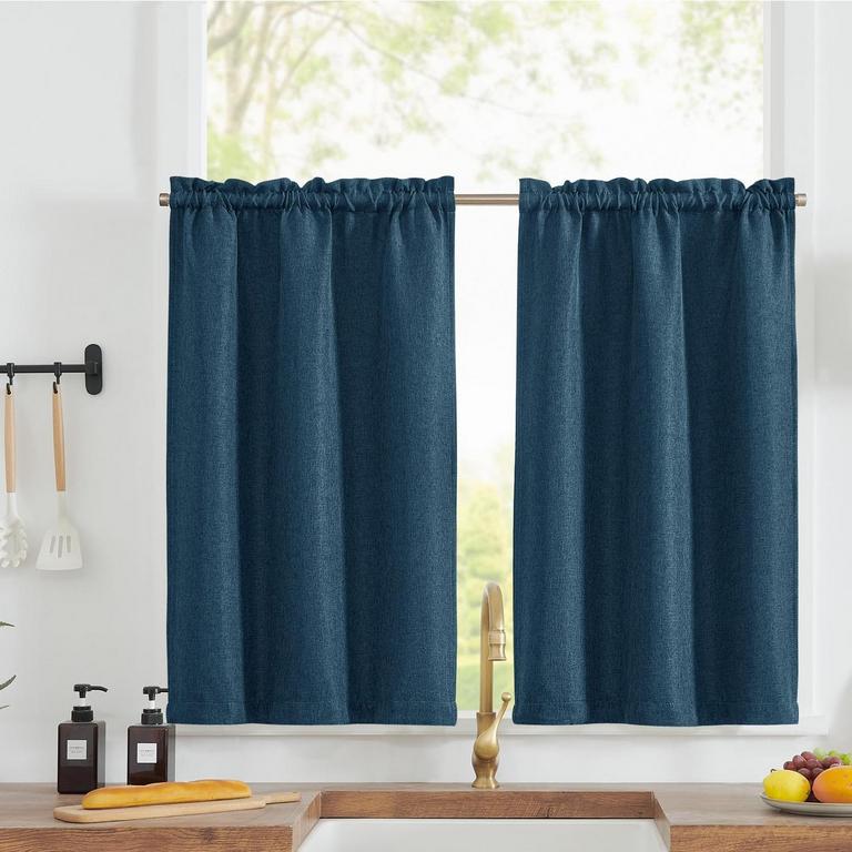 JINCHAN LINEN KITCHEN CURTAINS