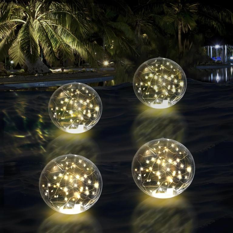 SATXTREM 14" SOLAR POOL LIGHTS 4PK