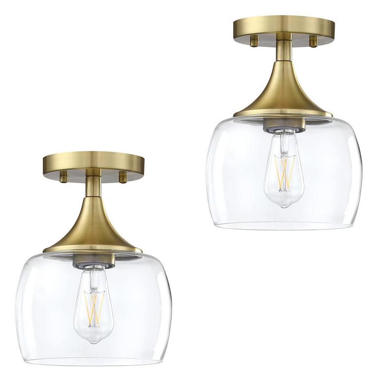 2 DORAIMI GLASS PENDANT LIGHTS
