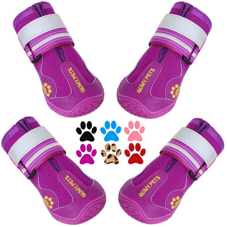 QUMY DOG SHOES SIZE 8 4PK