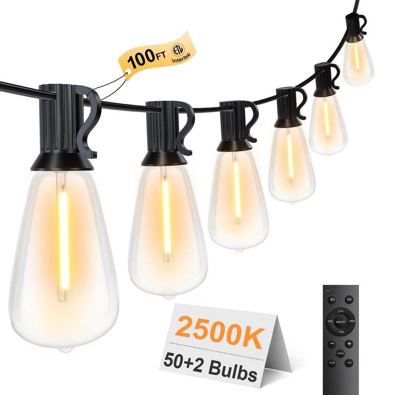 LED 100FT OUTDOOR STRING LIGHTS
