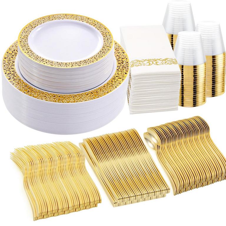 360-PC WELLIFE GOLD DINNERWARE SET