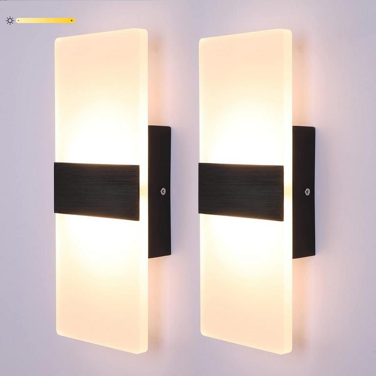2 MODERN LED WALL SCONCES