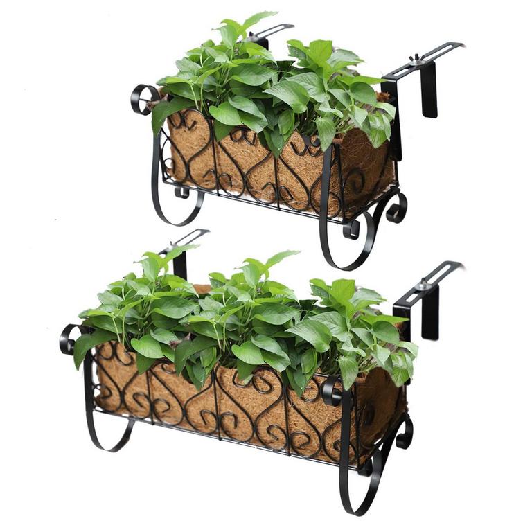 2-PC MORTIME IRON FLOWER RACK SET
