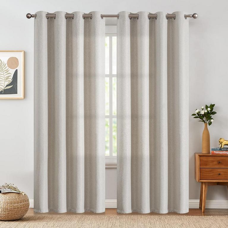 JINCHAN LINEN CURTAIN 52"X84"