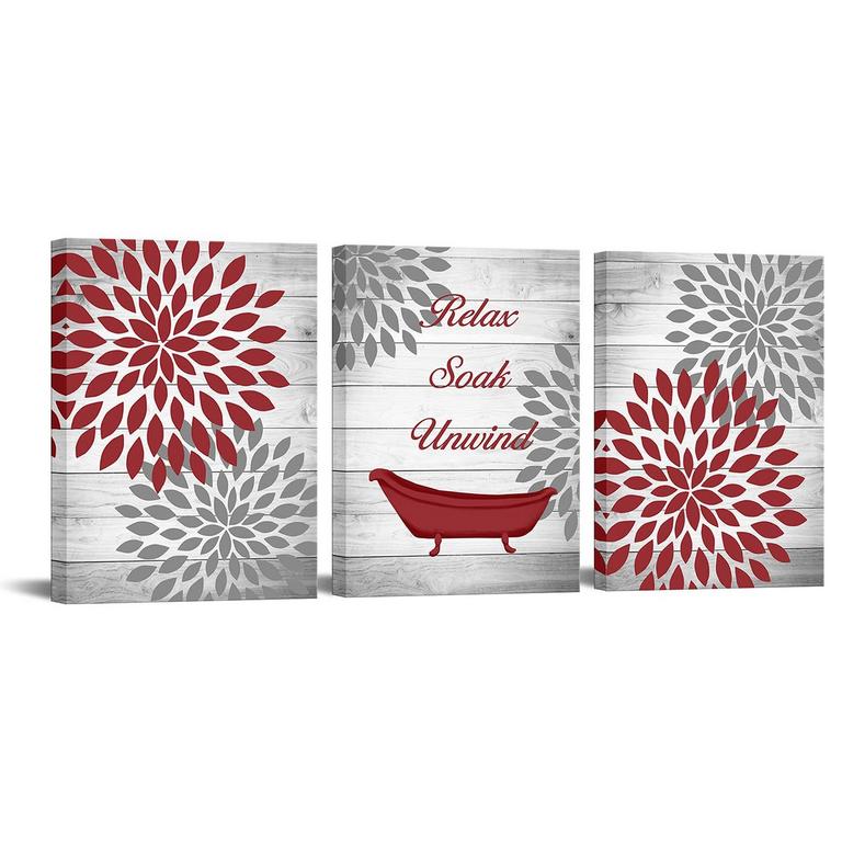 3-PC FUSHVRE BATHROOM WALL ART SET