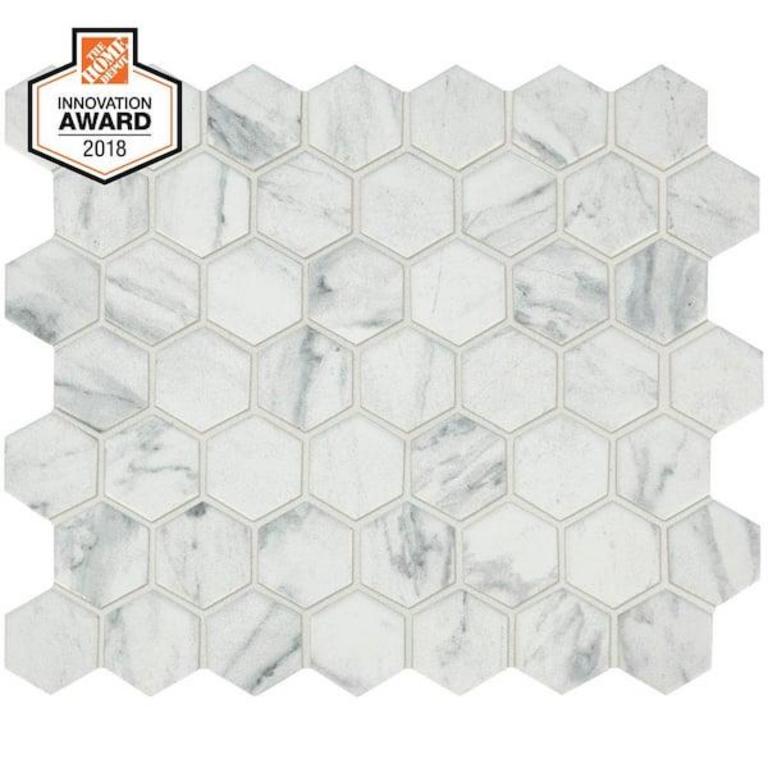 CARRARA 9.72 SQ FT HEX TILES