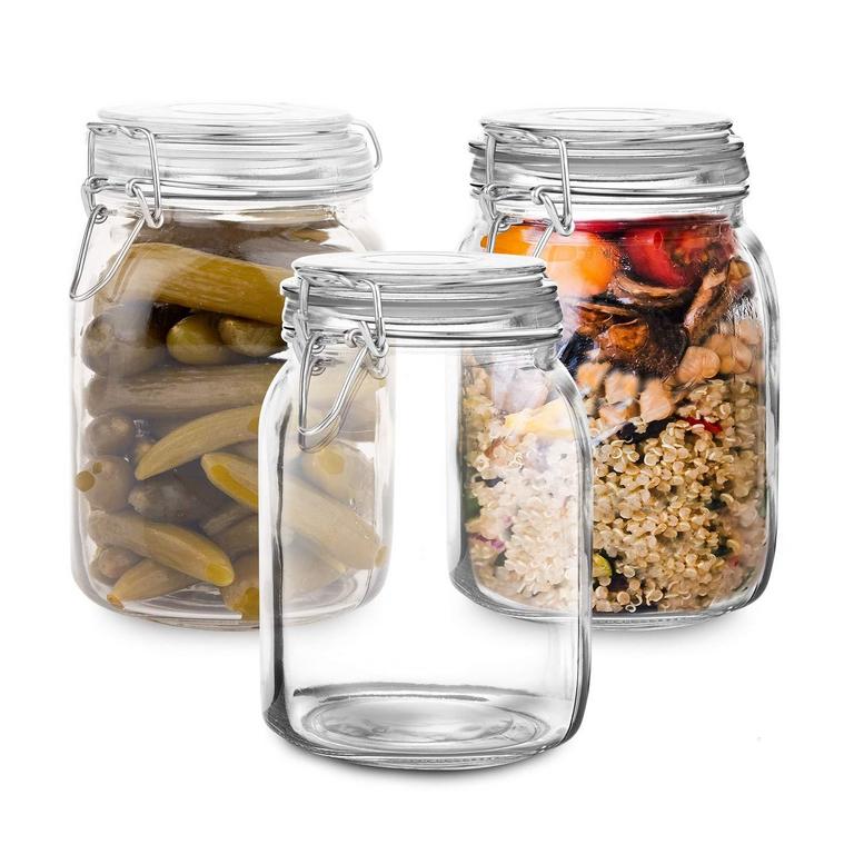 3 GLASS MASON JARS