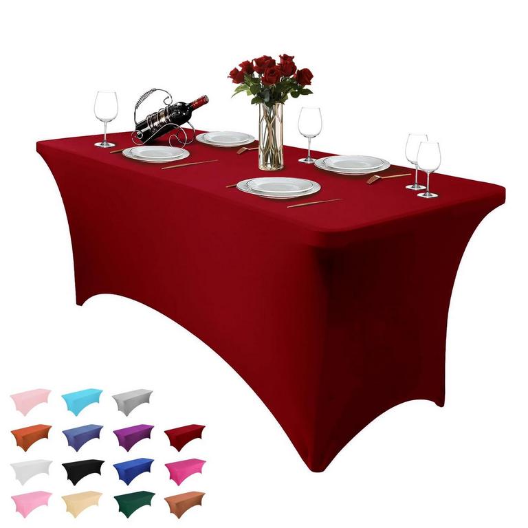 6FT BURGUNDY TABLECLOTH