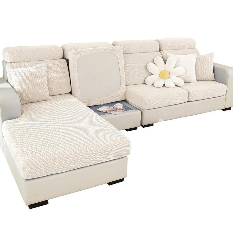 WHITE CHAISE CUSHION COVER