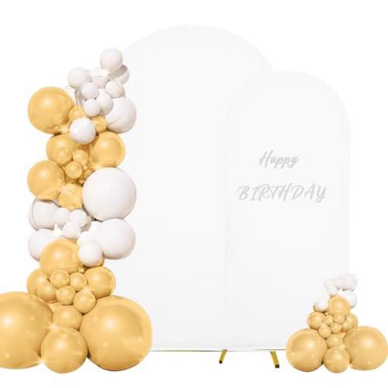 WHITE WEDDING ARCH COVERS