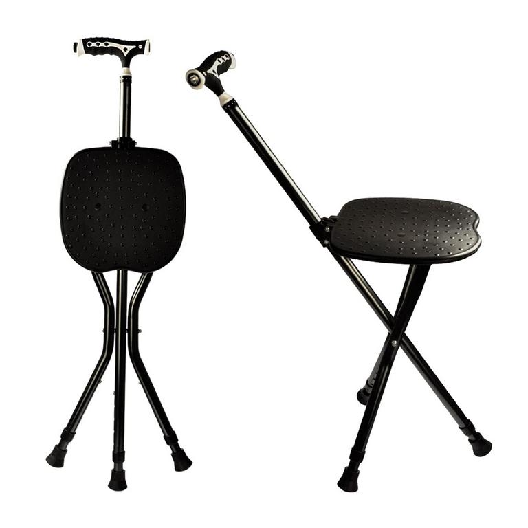 FOLDING CANE WITH SEAT