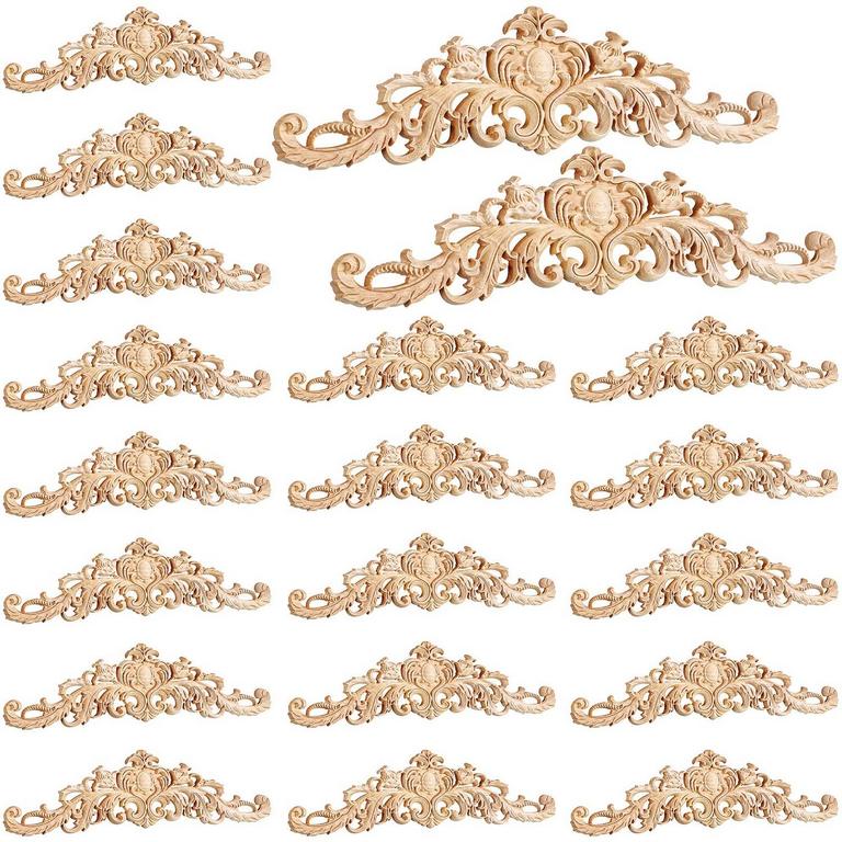 20PK WOOD APPLIQUES SET