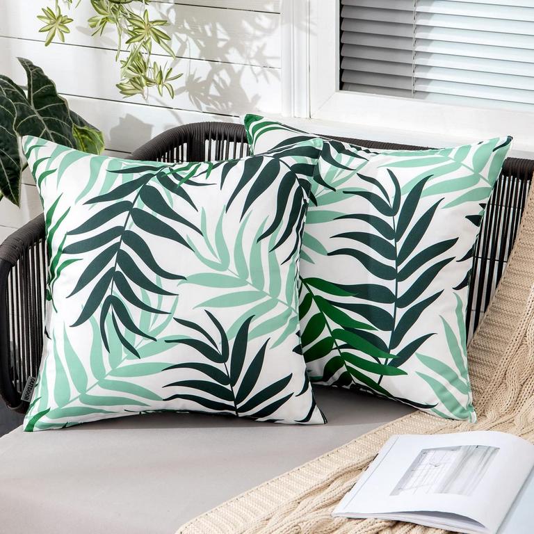 2 MIULEE OUTDOOR PILLOW COVERS 18"X18"