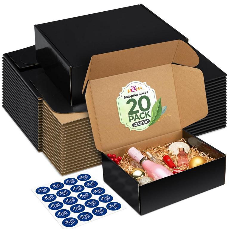 MESHA 12X9X4IN SHIPPING BOXES 20PK