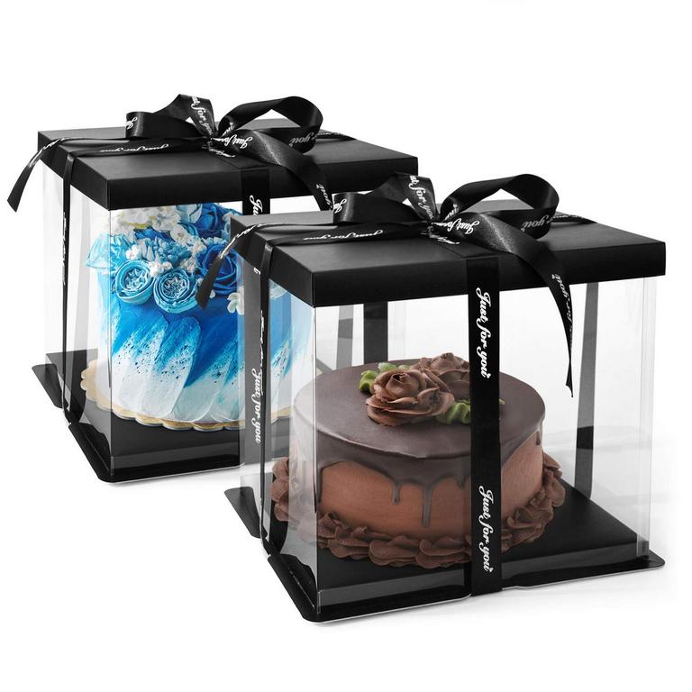 CLEAR CAKE BOX CARRIERS
