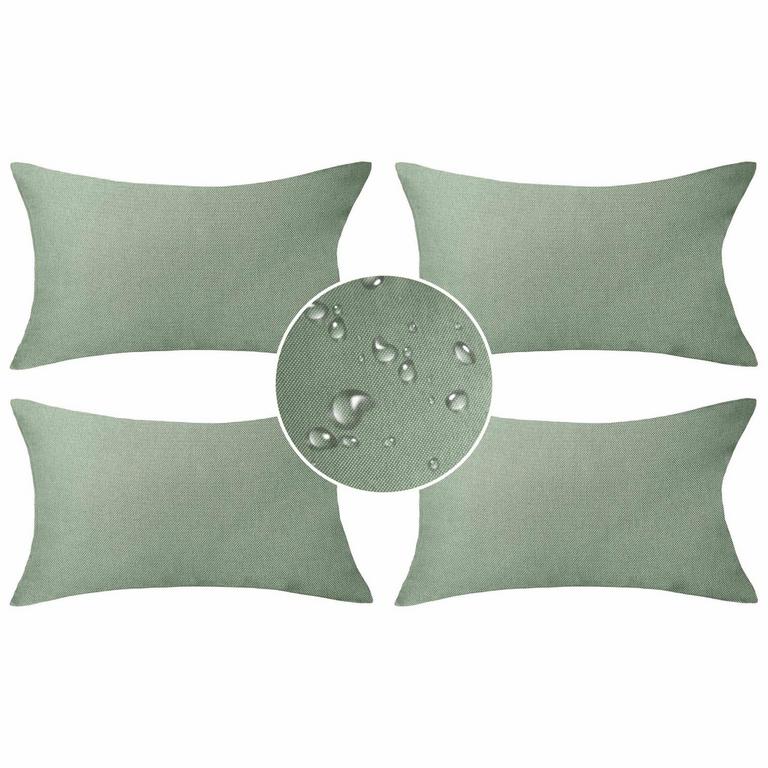 DEMETEX 12"X20" OUTDOOR PILLOW COVERS 4PK
