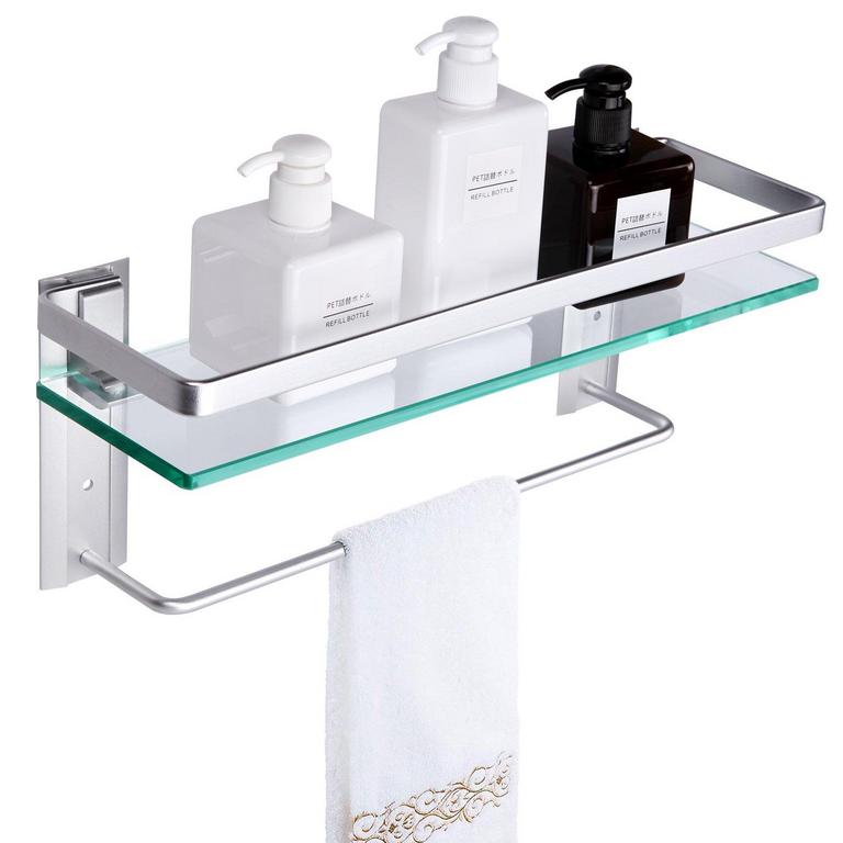 VDOMUS GLASS BATH SHELF