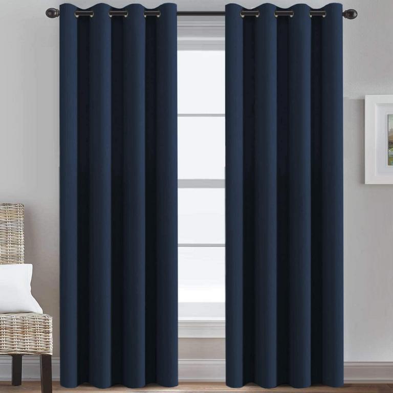 H.VERSAILTEX NAVY CURTAINS