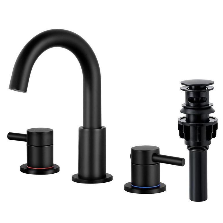 QOMOLANGMA 8IN BLACK FAUCET