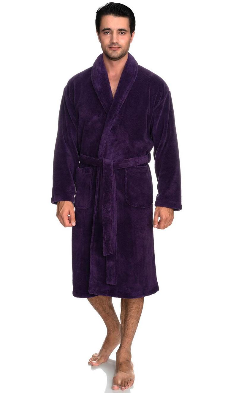 TOWELSELECTIONS PLUSH ROBE MEN'S SZ XL/XXL