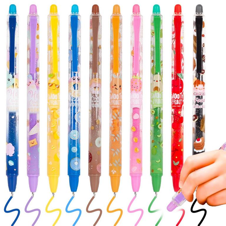10 COLOR ERASABLE GEL PENS