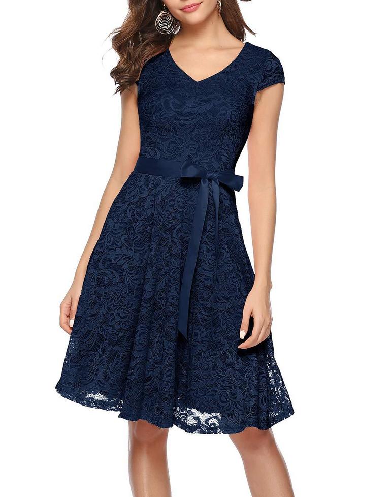 BERYLOVE NAVY DRESS WOMEN'S SZ L