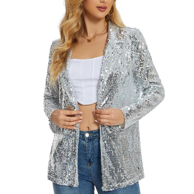 YPSER SEQUIN BLAZER WOMEN'S SZ S