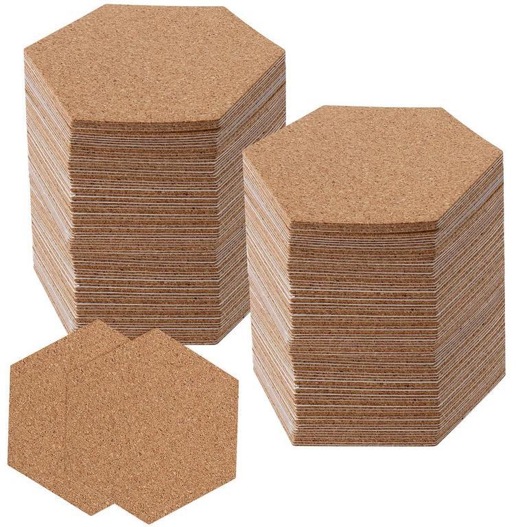 200PCS HEXAGON CORK COASTERS
