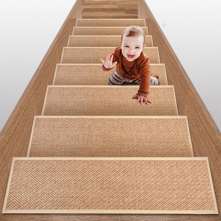 15PK LINEN STAIR TREADS 30"X8"