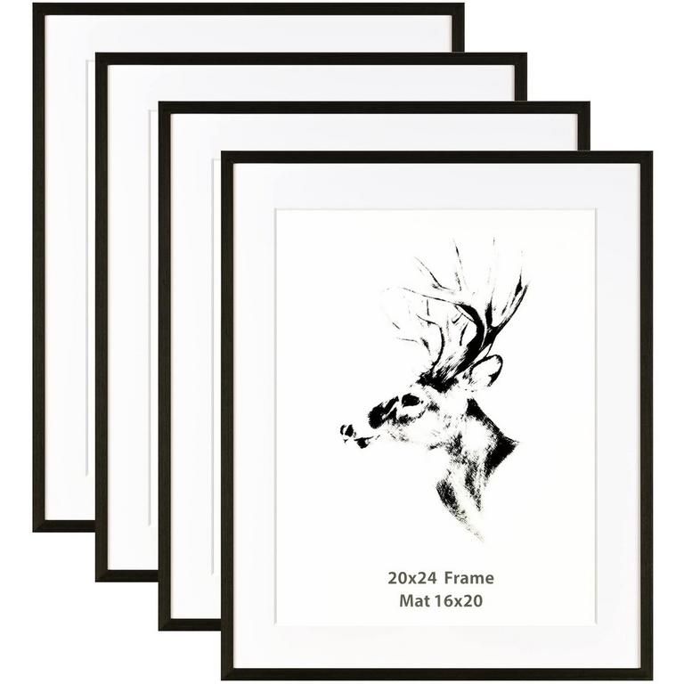 BLACK PICTURE FRAME 20"X24" 4PK 