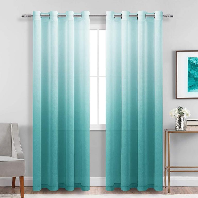 2 DWCN OMBRE SHEER CURTAINS 52"X96"