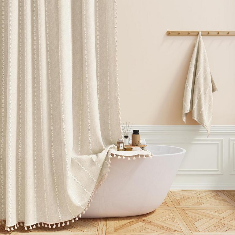 BOHO FARMHOUSE SHOWER CURTAIN 72"X72"