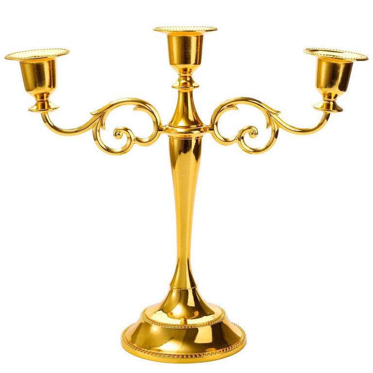 4 YOUEON GOLD CANDELABRAS