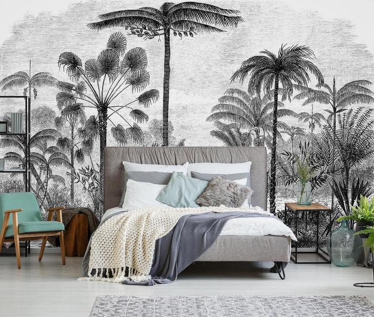PALM TREE WALL MURAL 177"X118"