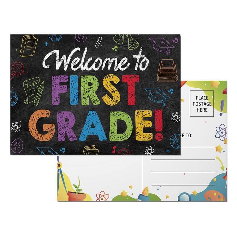 1ST GRADE POSTCARDS 50PK
