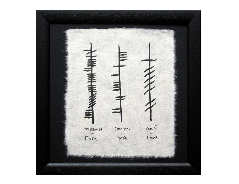 BIDDY MURPHY OGHAM ART 10"X10"