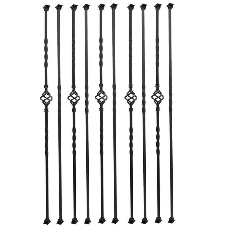 10PK BLACK IRON BALUSTERS