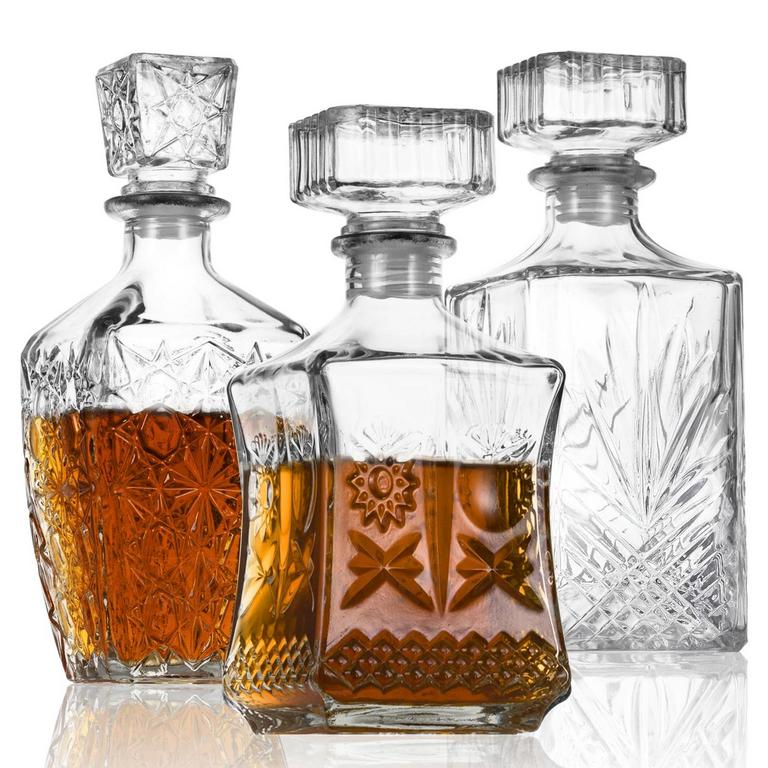 LAWADACH WHISKEY DECANTERS 3PC