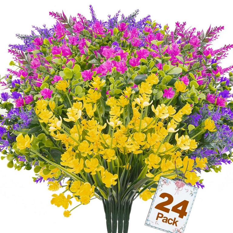 24 BUNDLES FAUX FLOWERS