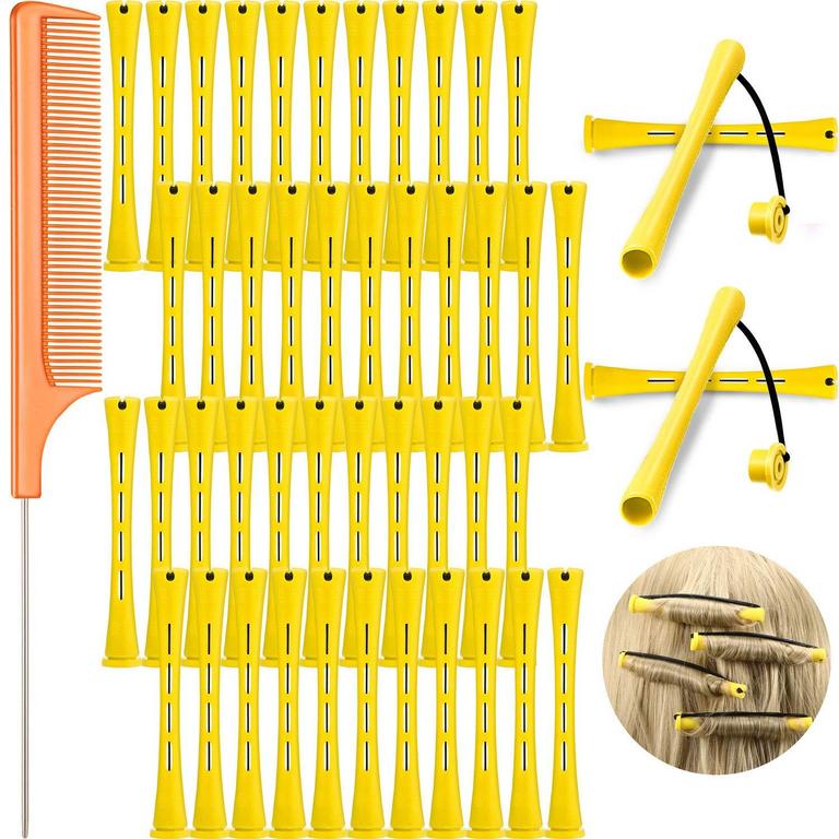 48PC HAIR PERM RODS COMB