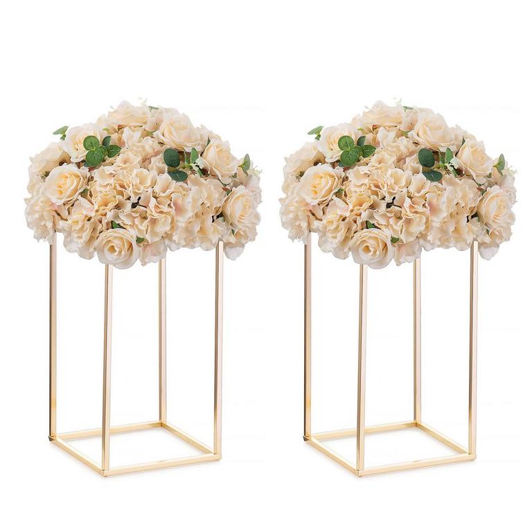 NUPTIO GOLD METAL VASE 2PK
