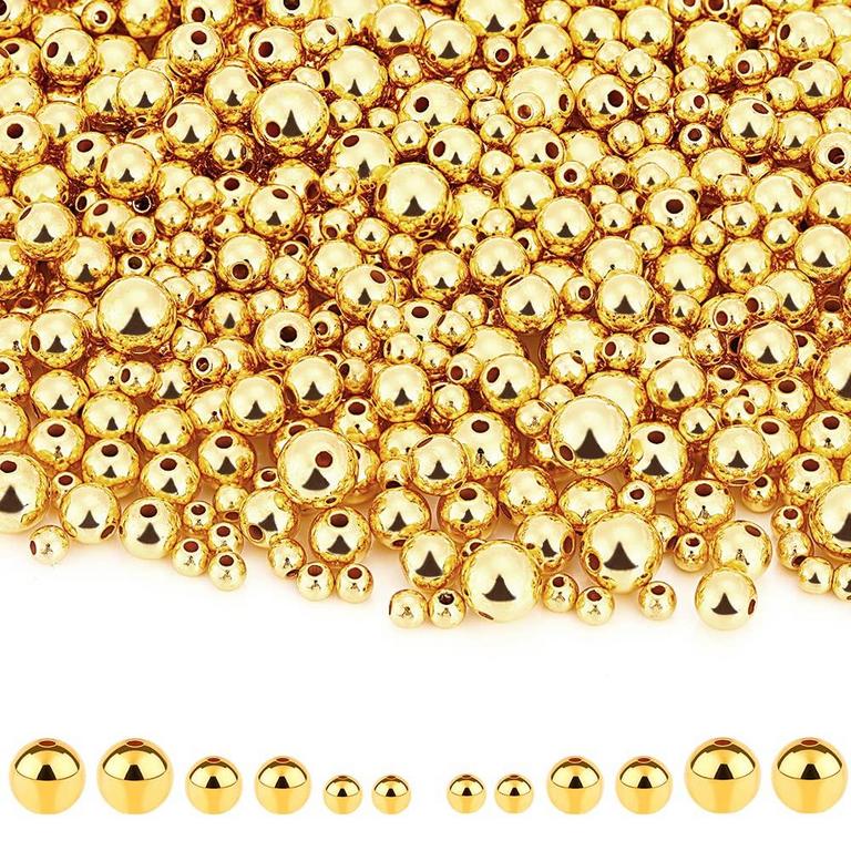 GOLD ROUND SPACER BEADS