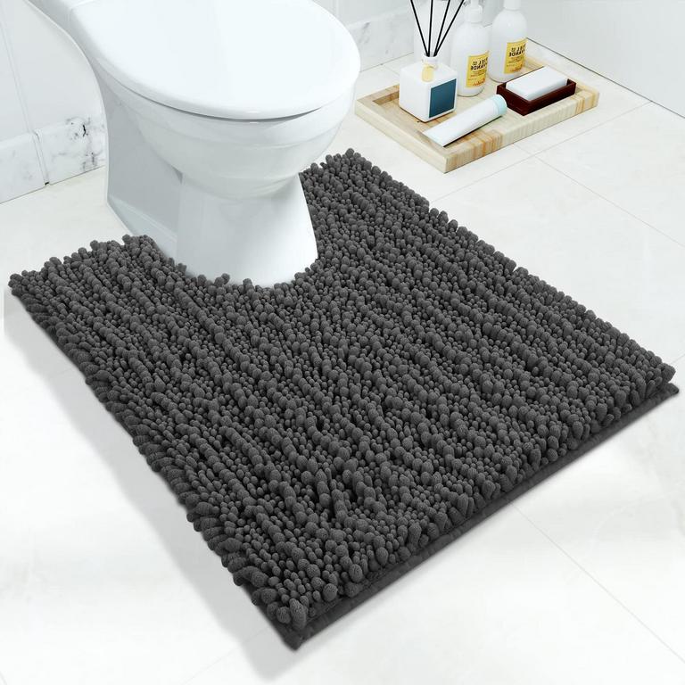 YIMOBRA SHAGGY TOILET RUG 24"X20"